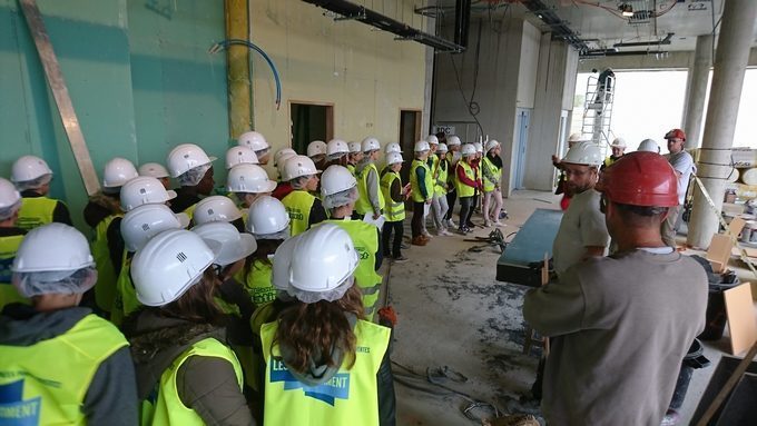 Visite d’un chantier en construction au Mans pour les élèves de 4è